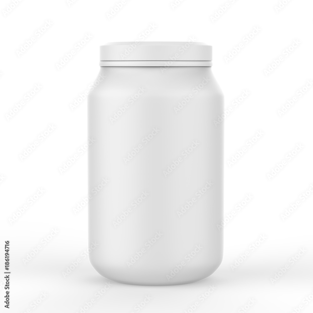 Jar on isolated white background, 3d illustration Jar on isolated white background, 3d illustration
