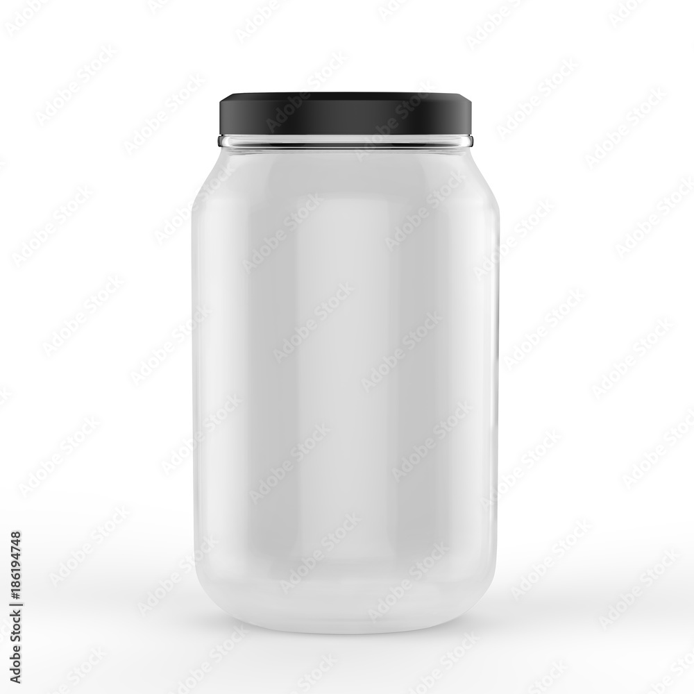 Jar on isolated white background, 3d illustration