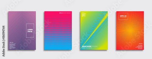 Obraz na płótnie Minimal Vector cover designs. w salonie