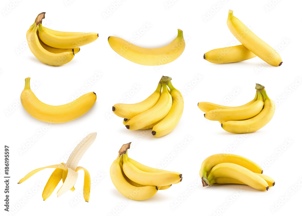 Bunch of bananas isolated on a white background