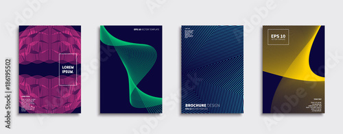 Obraz na płótnie Minimal Vector cover designs. w salonie