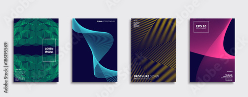 Obraz na płótnie Minimal Vector cover designs. w salonie