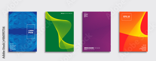 Obraz na płótnie Minimal Vector cover designs. w salonie