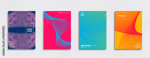Obraz na płótnie Minimal Vector cover designs. w salonie