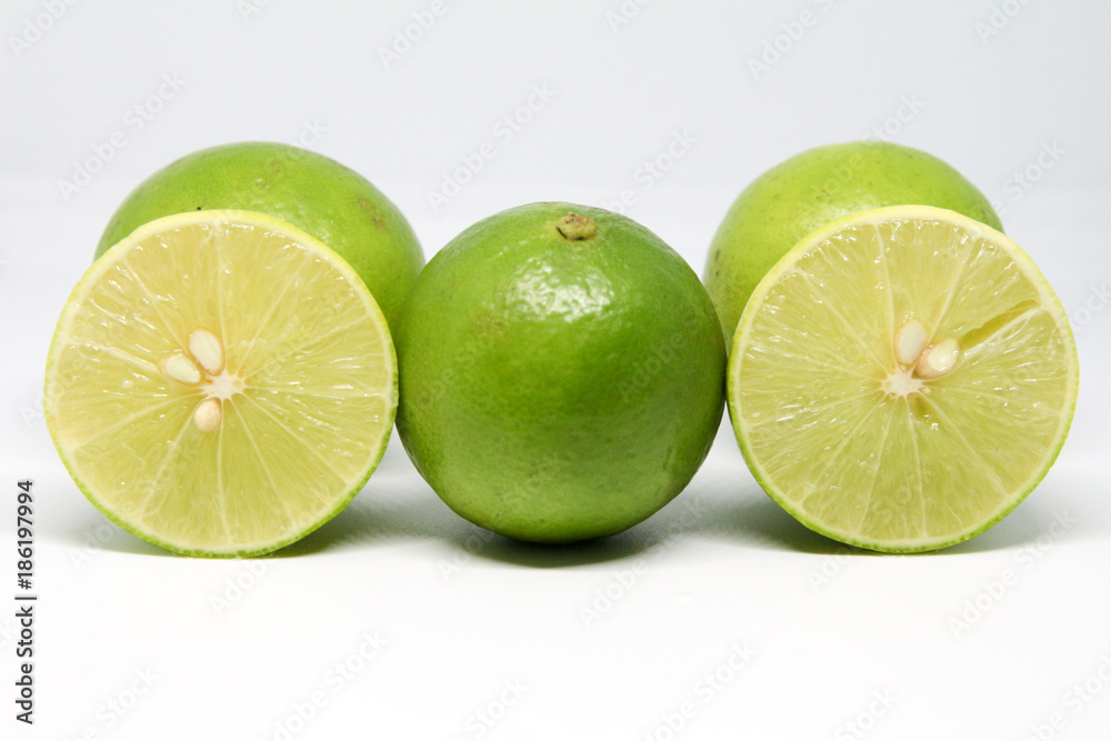 Half Lime Citrus Fruit Lime Cut Half Lime Citrus Fruit Lime Cut