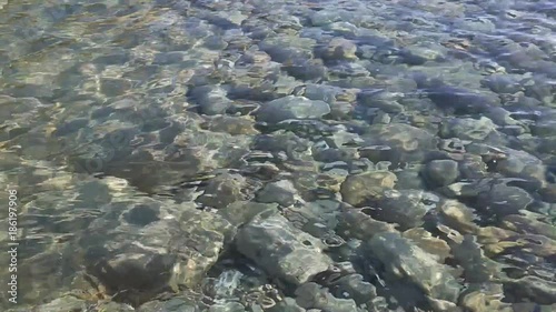 Sea at Cala Batrana Beach, Ibiza, Spain photo