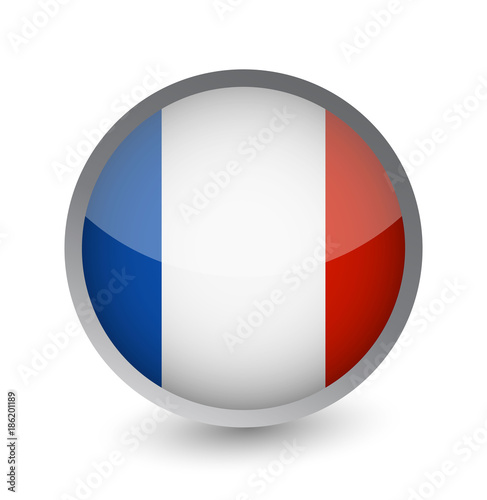 France Flag Round Glossy Icon Free Download France Flag Round Glossy Icon - GFXLoad