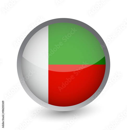 Free Download Madagascar Flag Round Glossy Icon - GFXLoad