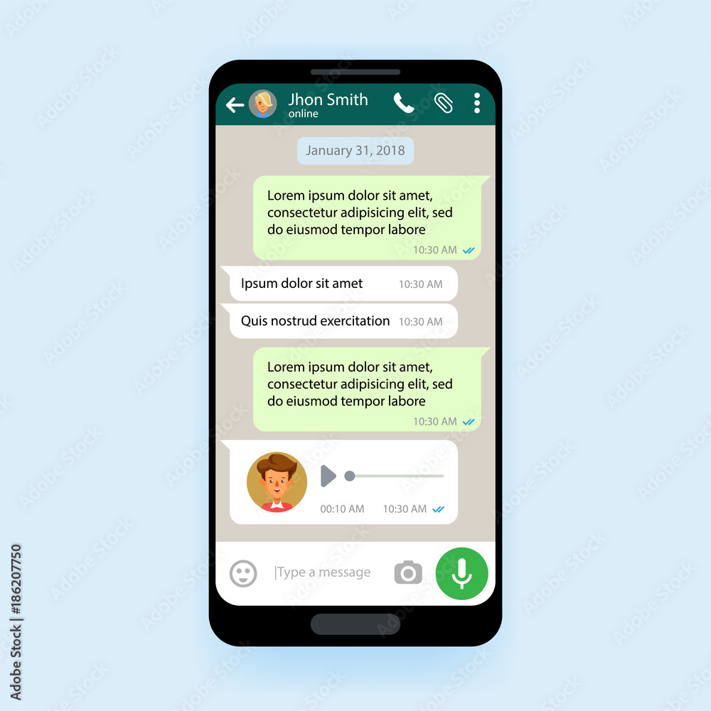 Mobile UI kit Chat app template messenger Mobile UI kit Chat app template messenger