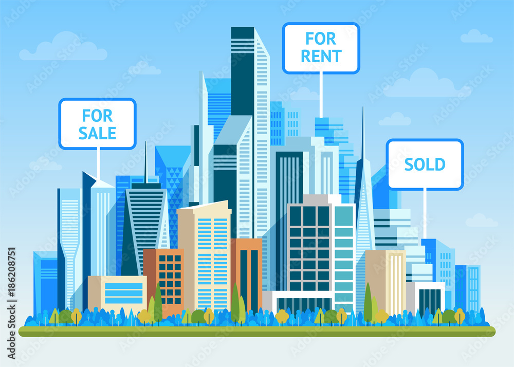 Real estate business concept Urban landscape Real estate business concept Urban landscape