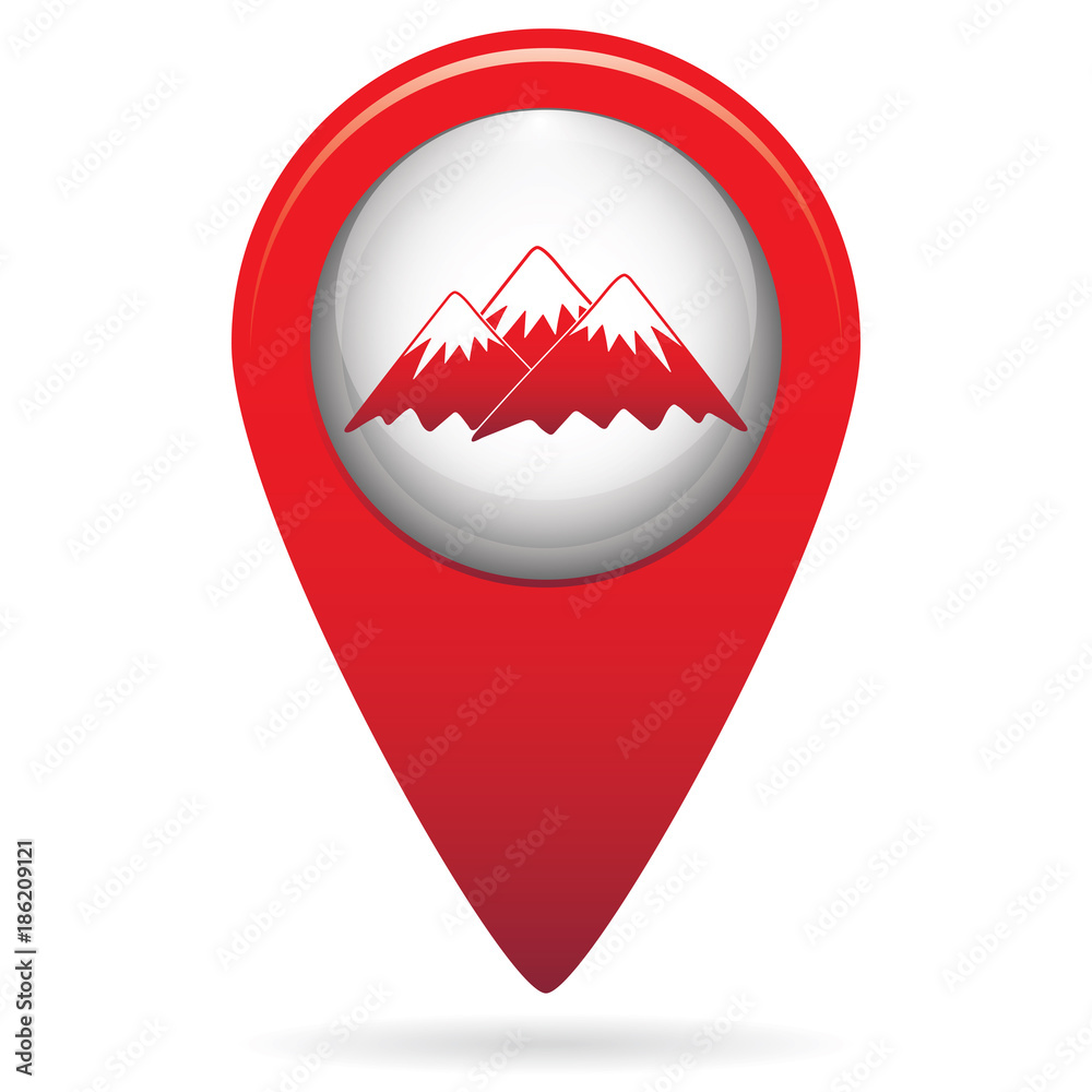 Mountain icon. Vector concept illustration Mountain icon. Vector concept illustration