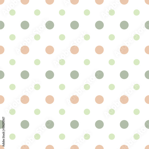 Abstract vector geometric dotted seamless pattern. Colored background. Wrapping paper. Print for interior design and fabric. Kids colorful background.