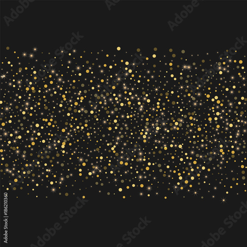 Gold shine of confetti.