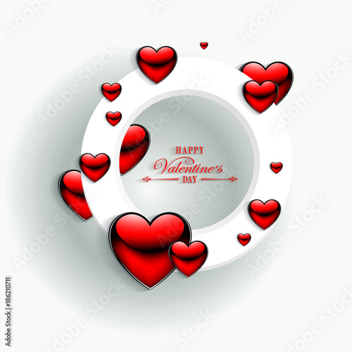 Light design with a silhouette of a set of hearts