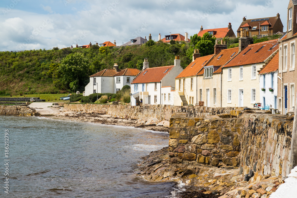 A view of the West Shore, Pittenweem, Fife, Scotland, UK.