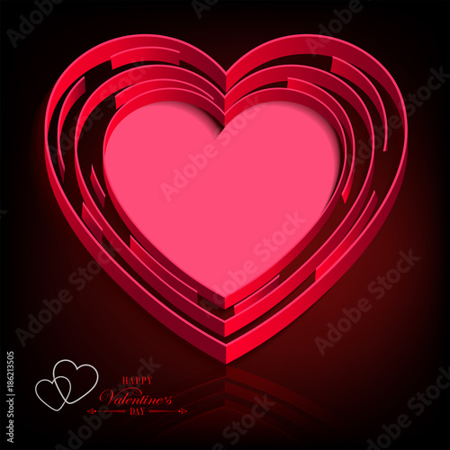 dark design with a red heart