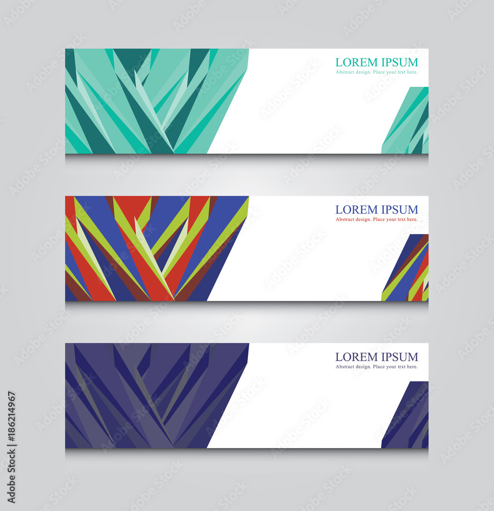 Fototapeta premium Modern geometry design. Tree variation of business cards.
