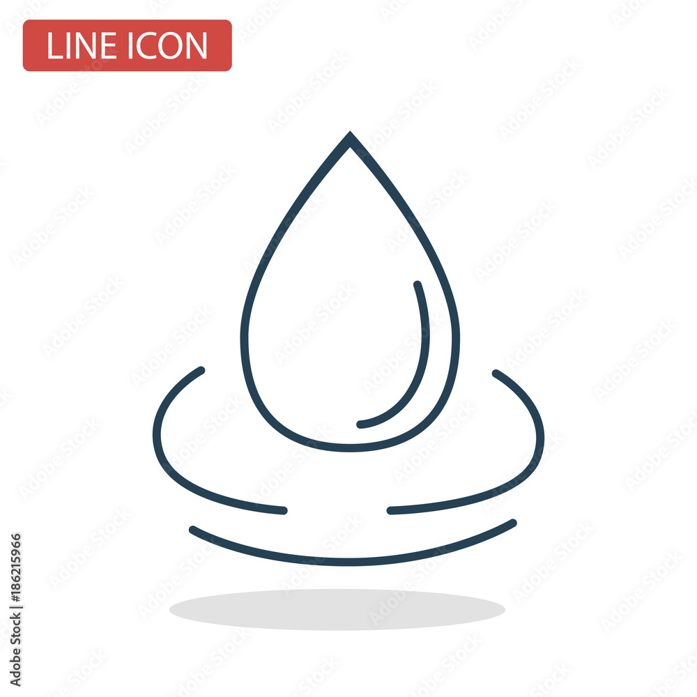 Oil drop line icon for web and mobile design Oil drop line icon for web and mobile design