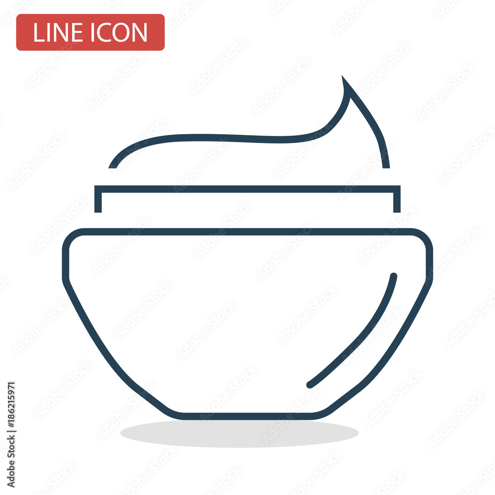 Face cream line icon for web and mobile design Face cream line icon for web and mobile design