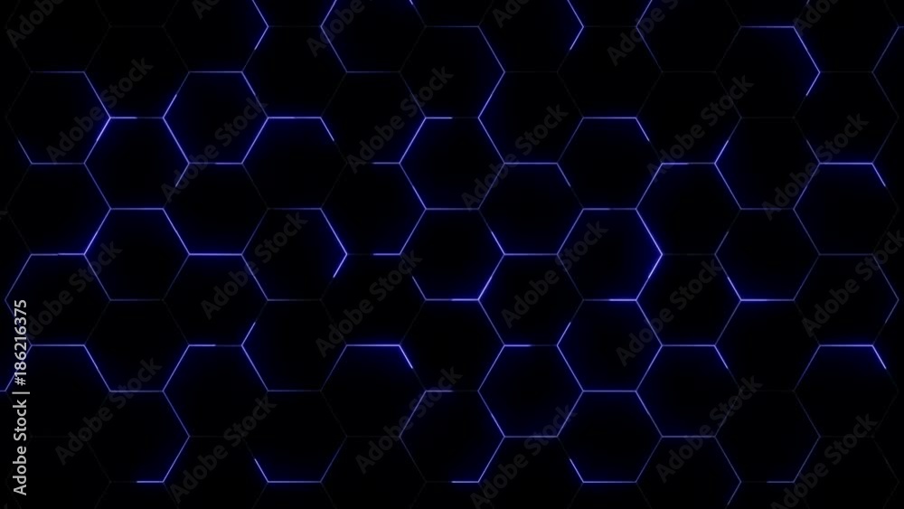 hexagon art on black background hexagon art on black background