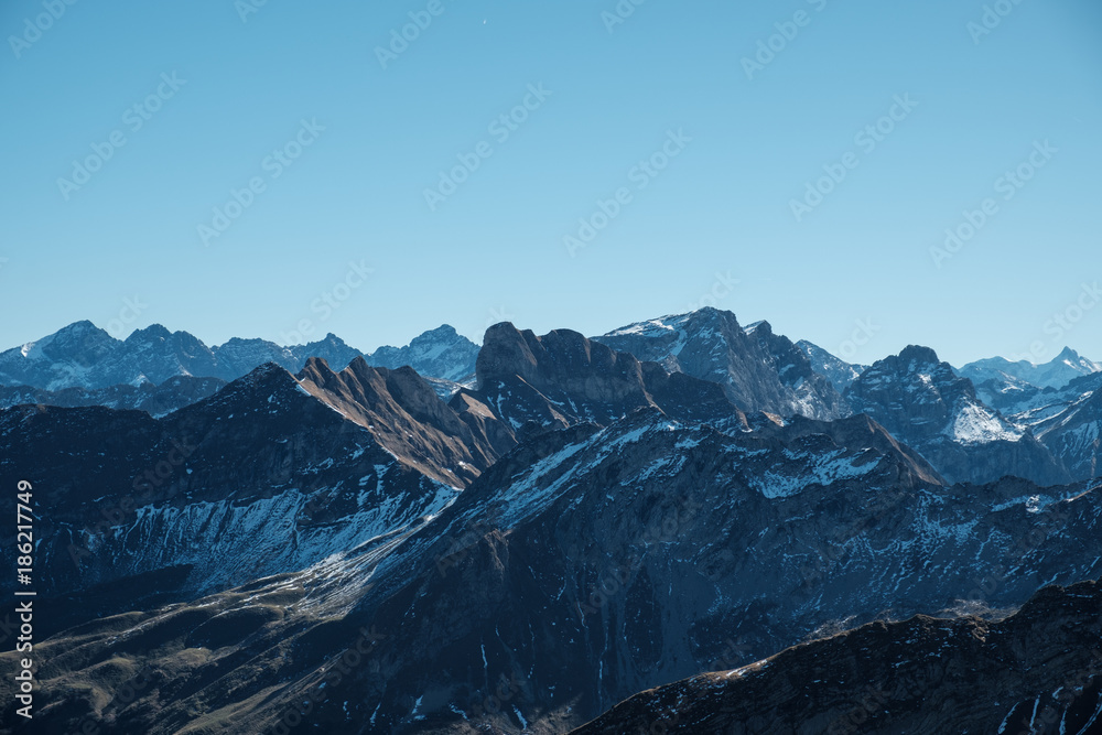 Fototapeta premium Spectacular view of the Allgaeu Alps near Oberstdorf, Germany