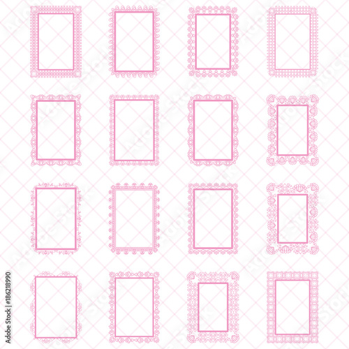 Elegant Lace Border Frames laser cut Picture Frames
