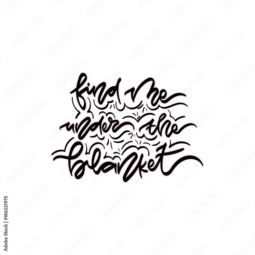 Obraz premium Find me under the blanket vector illustation.