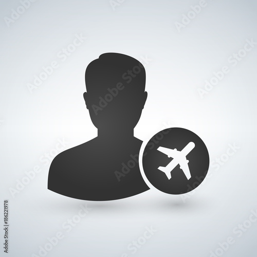 Travel User Icon Logo Design Element, avatar user icon