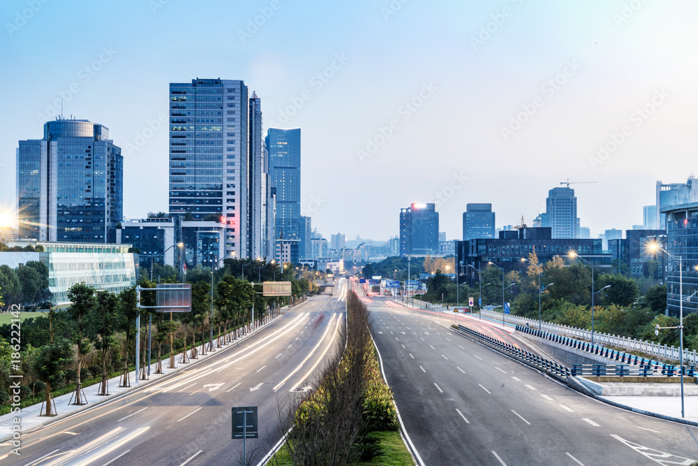 empty highway with cityscape and skyline of chongqing,China. empty highway with cityscape and skyline of chongqing,China.