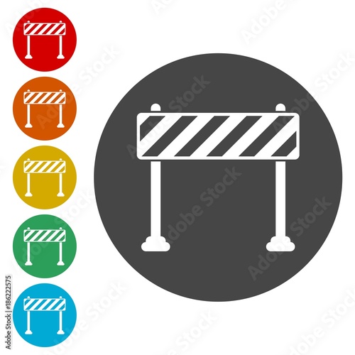 Barrier icon, Roadblocks icon 