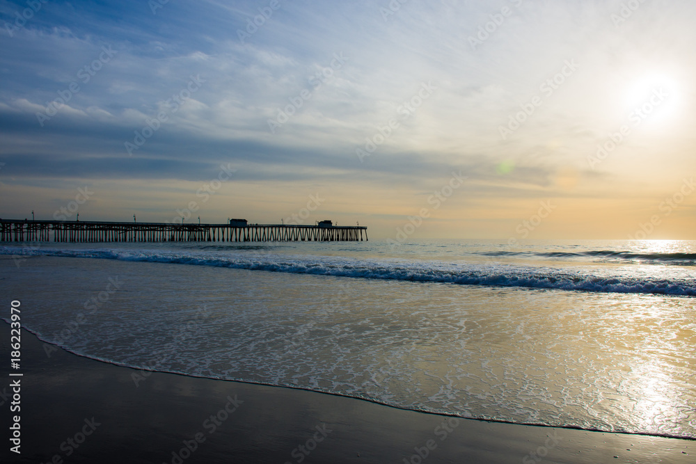 pier at dusk