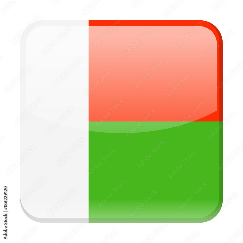 Madagascar Flag Vector Square Icon Madagascar Flag Vector Square Icon