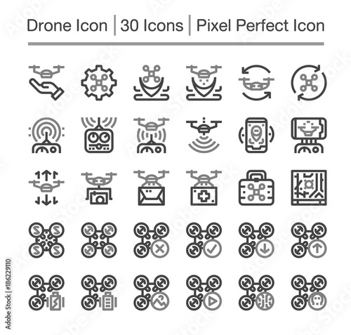 drone line icon,editable stroke,pixel perfect icon
