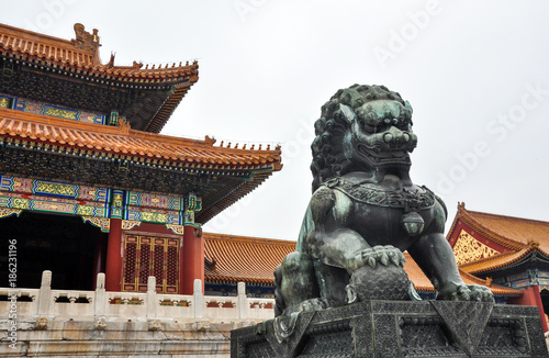Lion guardian inside Forbidden City