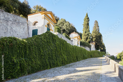 Monselice, Italy - July 13, 2017: Villa Dudo. Complex of seven churches. photo