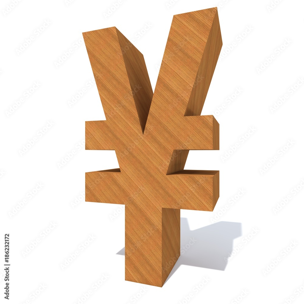 Obraz premium Conceptual wood or wooden brown font or type, timber or lumber industry piece isolated on white background. Educative hadwood material, smooth surface pine handmade sculpted object as 3D illustration