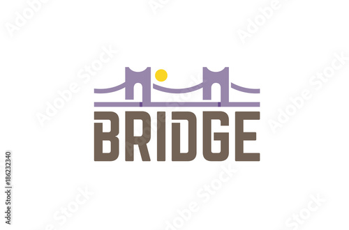 Bridge Typography Letter Symbol Logo Design Illustration