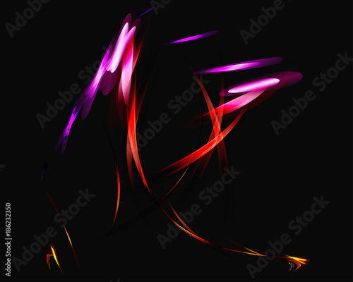 Abstract energetic curve line
