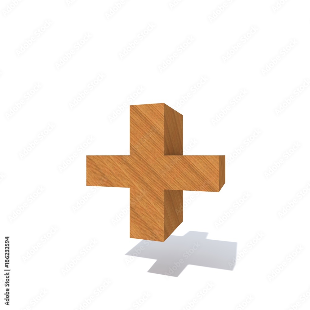 Obraz premium Conceptual wood or wooden brown font or type, timber or lumber industry piece isolated on white background. Educative hadwood material, smooth surface pine handmade sculpted object as 3D illustration