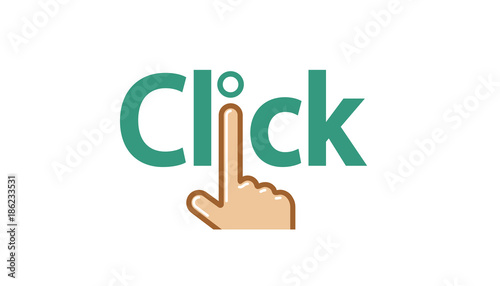 Click Typography Design Illustration