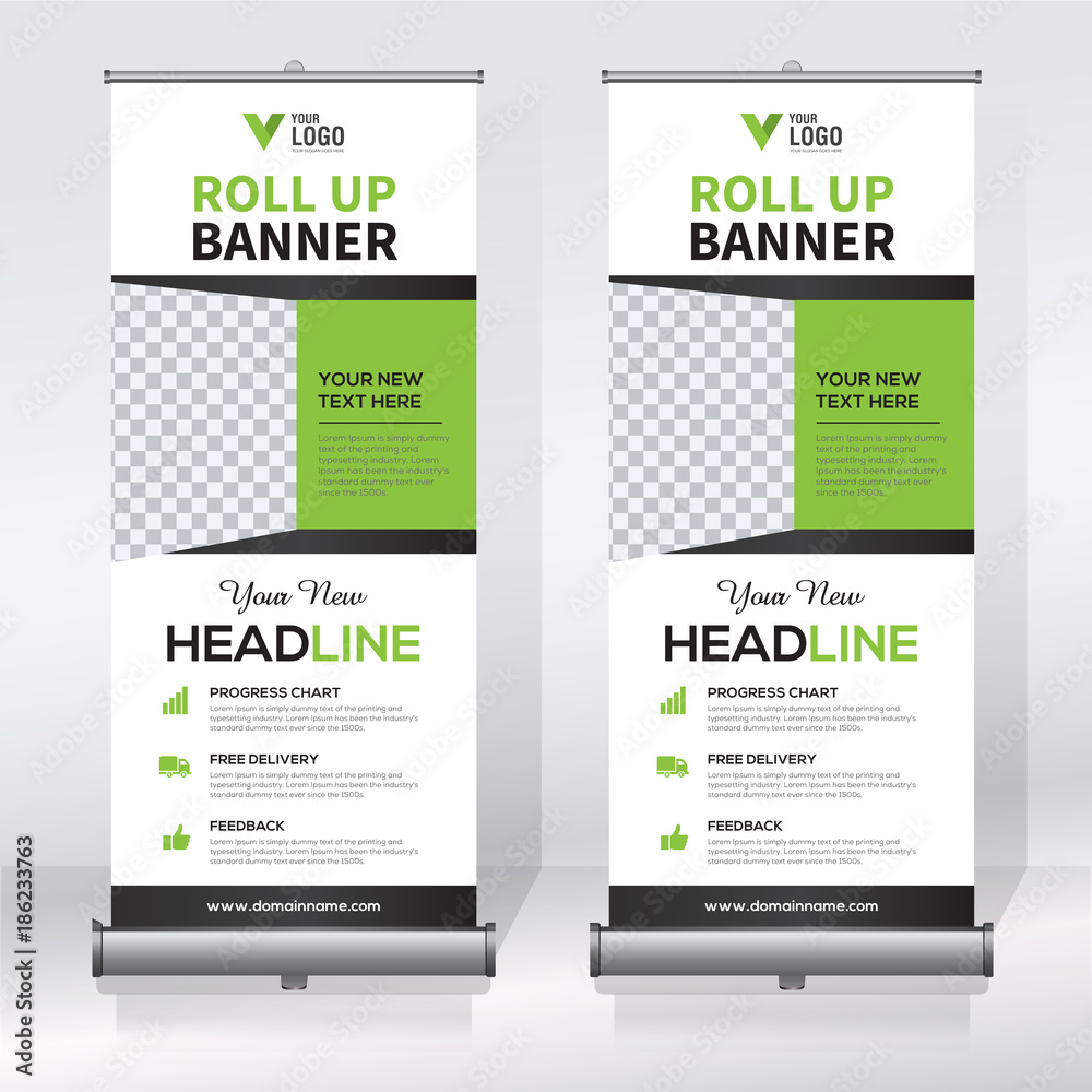 Roll up banner print template