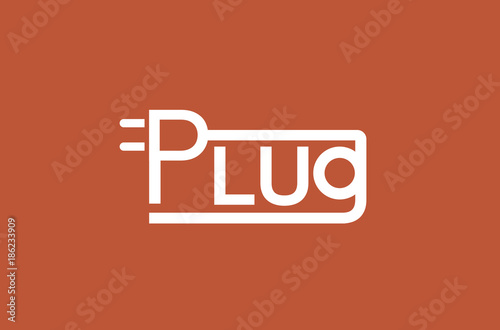 Power Letter Symbol Typography Logo Design Illustration