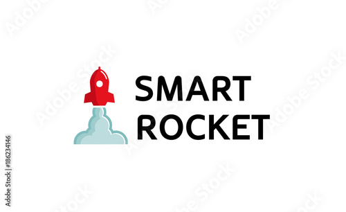 Creative Smart Rocket Logo Design Illustration