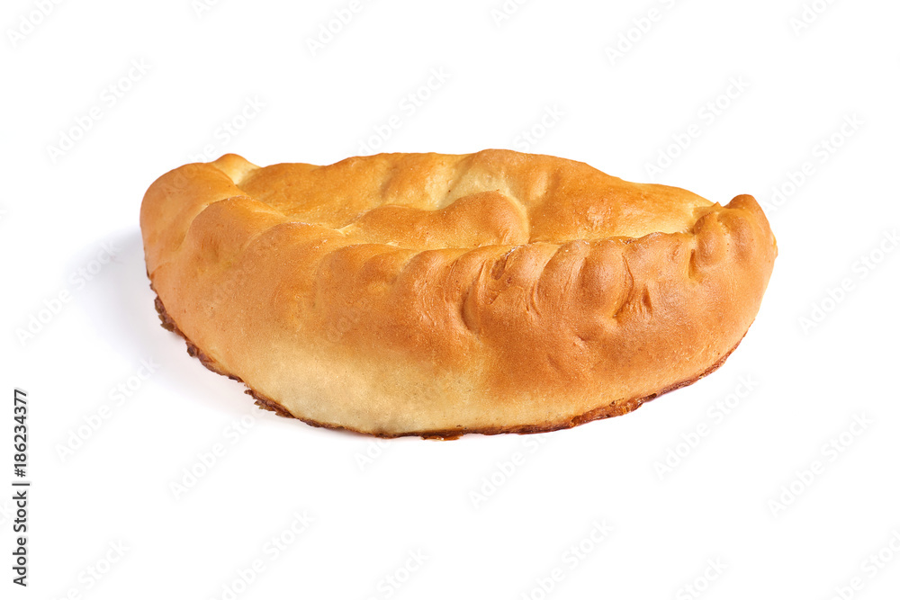 Baked loaf isolated on white background. Baked loaf isolated on white background.