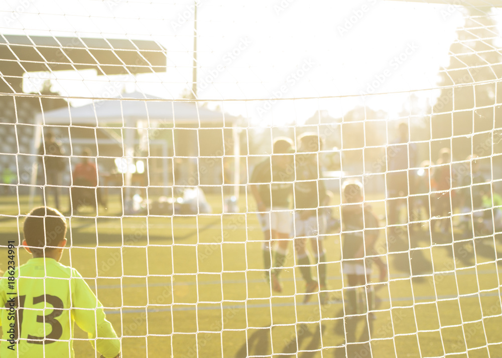 Obraz premium Portero en porteria