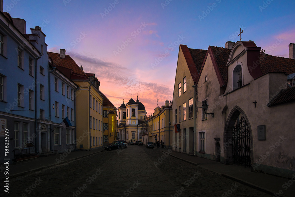 Tallinn. Sunset. City