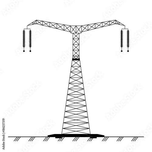 Electricity tower pylon power line