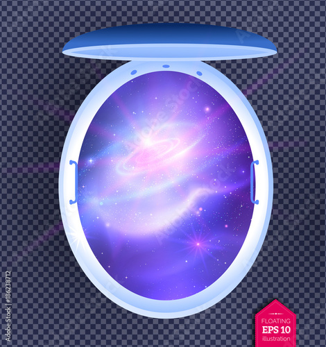 floating tank with outer space inside