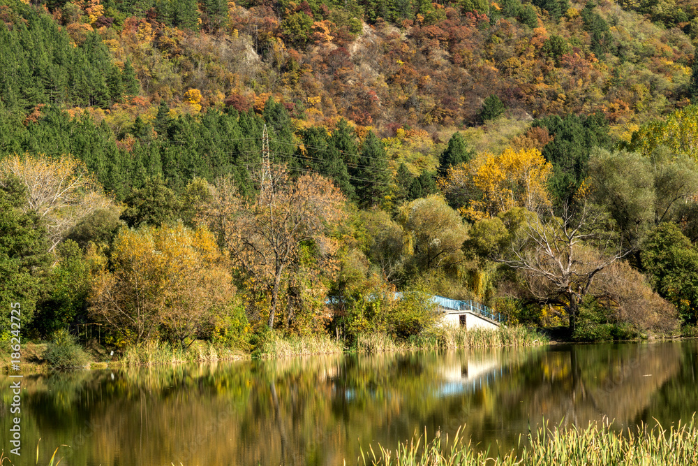 Autumn of Pancharevo lake, Sofia city Region, Bulgaria Autumn of Pancharevo lake, Sofia city Region, Bulgaria
