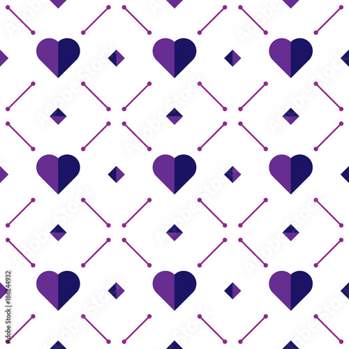 Seamless pattern from hearts